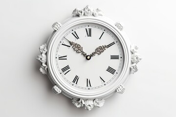 Timeless elegance. Closeup of isolated classic alarm clock on white background