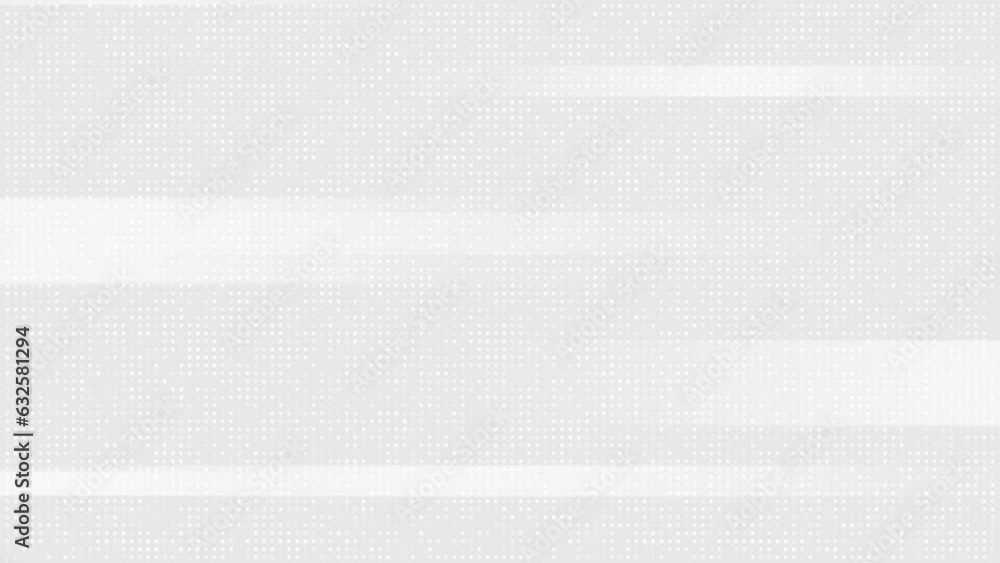 Poster abstract white stripes animation. digital minimal geometric shapes 3d bg. technology lines connected