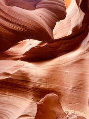 Lower Antelope Canyon USA Arizona, america. Navajo Tribal. Sandstone formations in deserts of Arizona	
