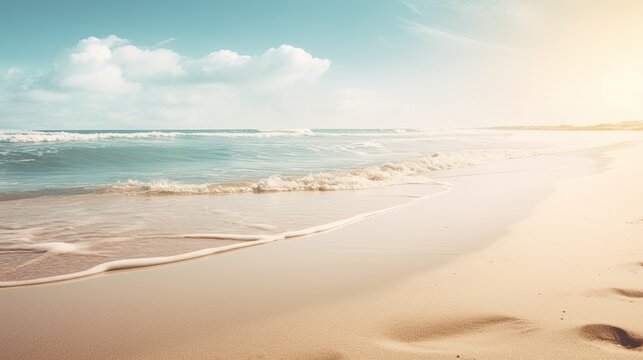 Relaxing beach background - serene sands, calm waves.