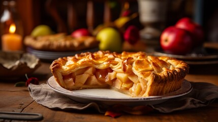 apple pie with cinnamon