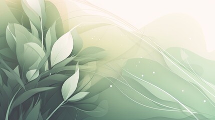 Fototapeta na wymiar Flower background in green tones with copy space