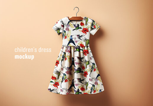 Children's Dress Mockup. Ai Generative