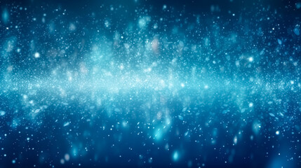 Fototapeta premium Abstract winter background with snowflakes, generative AI.