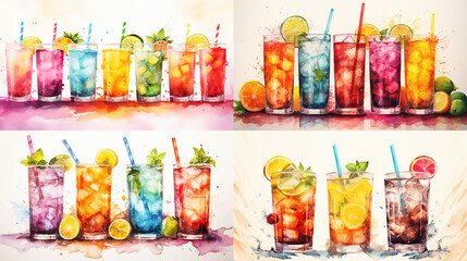 colorful cocktail party