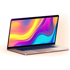 Front View of Bright Computer Notebook