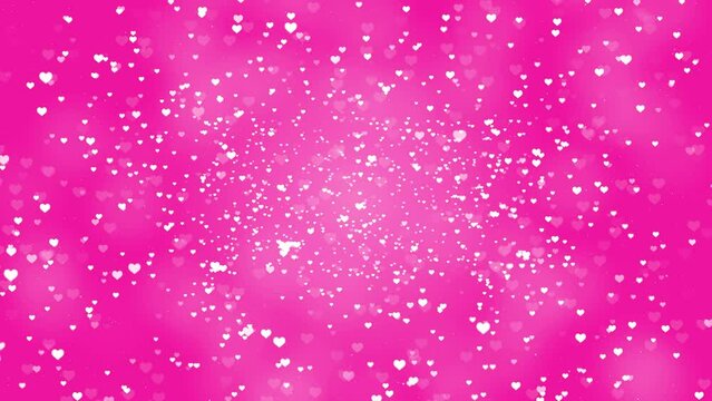 4k Shiny and glitter hearts glowing particles valentines day love animation. valentines day love animation. Festive of bokeh, sparkles, hearts for Valentine's day, Valentines day, Wedding anniversary