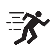 Runner icon. Olympic athlete icon.
