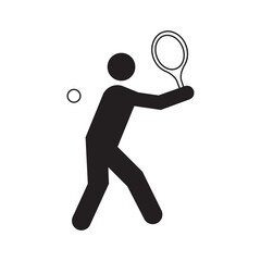 Tennis player icon. Olympic athlete icon.
