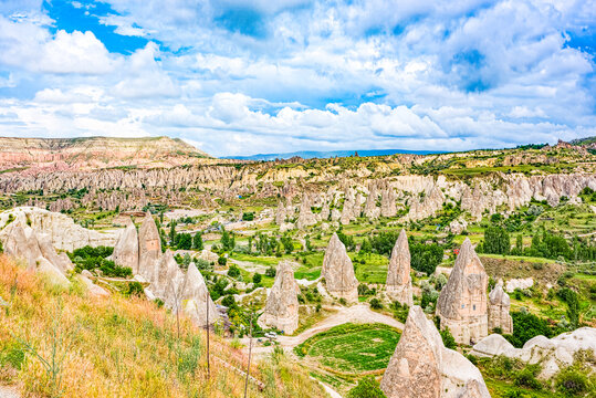 Unique natural place in Cappadocia - Valley of Love, Turkiye.