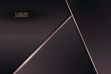 Luxury stripes on metallic texture background. Vector.
