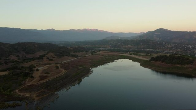 Aerial View of Lake Casitas, Oak View, Ventura County