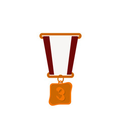 Bronze Medal Third Place Ribbon Basic Shape
