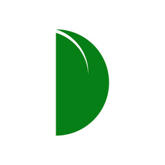 green leaf letter d logo