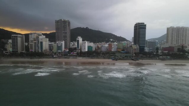 The aerial view of Vung Tau in Vietnam