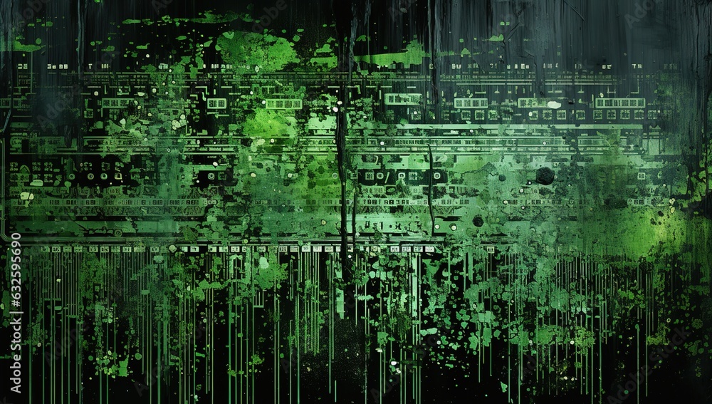 Poster abstract style on a blue background. display in futuristic cyberpunk style...
