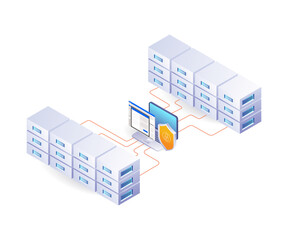 Fototapeta premium Central server security application