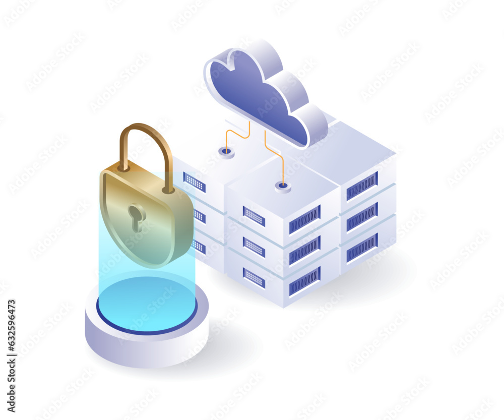 Poster cloud server technology digital security key
