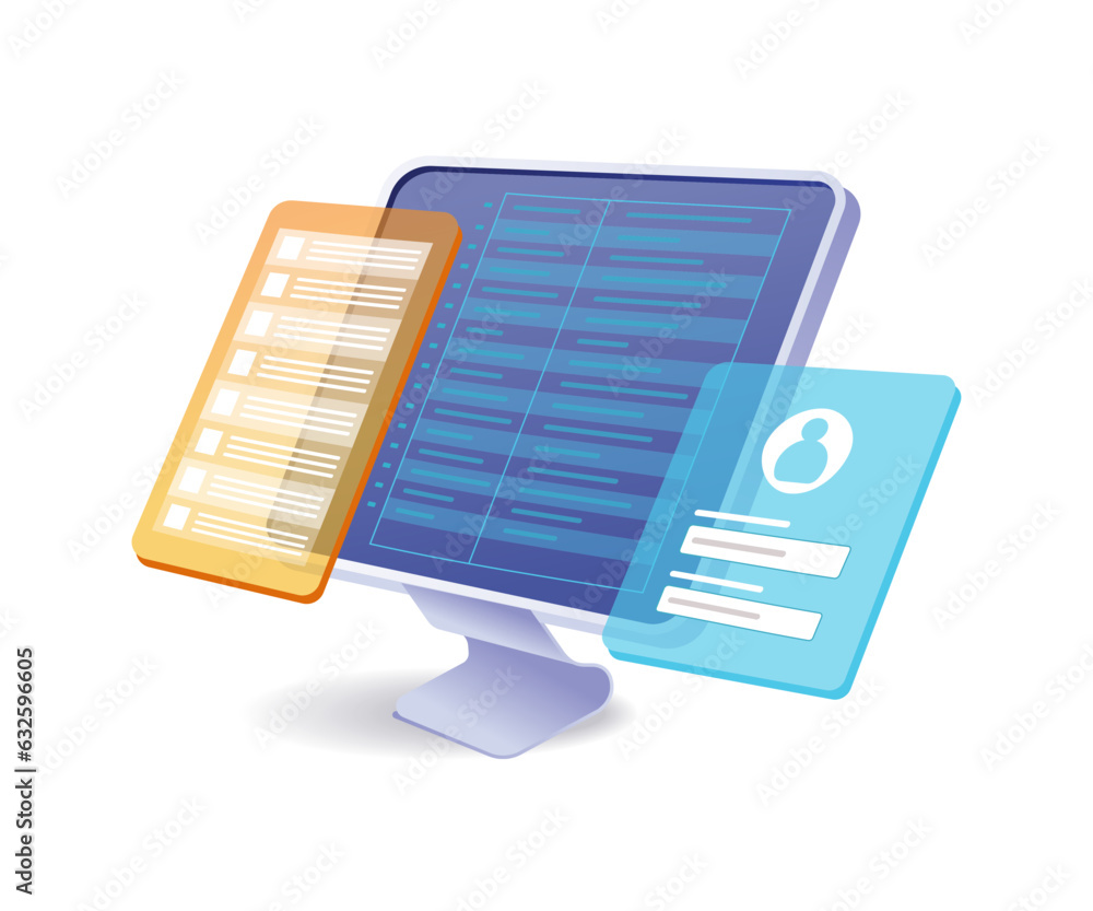 Poster computer data table password