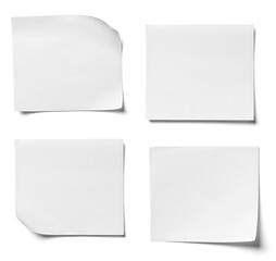 set of blank paper sheets