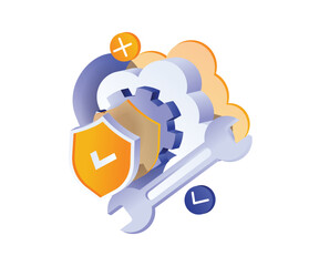 The process of maintaining cloud server security