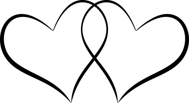 Two Hearts Outline Images – Browse 18,426 Stock Photos, Vectors, and Video  | Adobe Stock