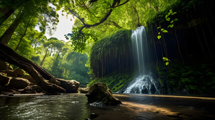 waterfall landscape for nature background