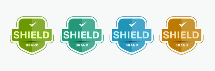 Shied logo company. Badge shield security design. Shield icon.
