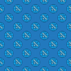 Earth and Satellite vector Satellite Internet Access concept blue seamless pattern