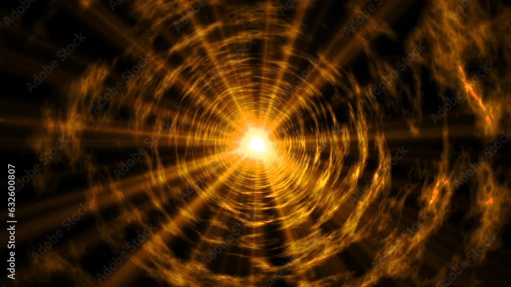 Poster abstract background animation of flight in sci-fi tunnel with fantastic lights flicker. sci-fi cyber