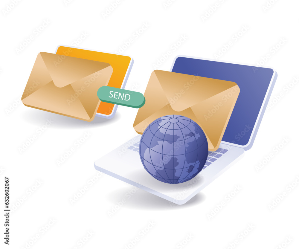 Poster the process of sending email between devices