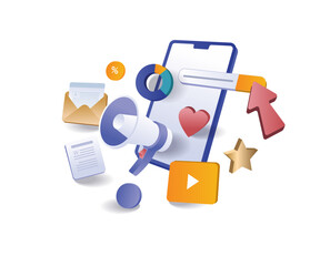 Smartphone digital marketing technology campaign