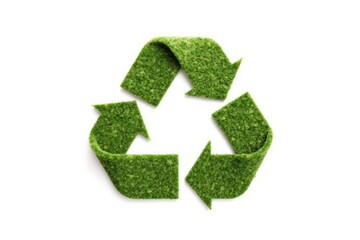 Environmentally friendly recycling concept. 3D rendering of the green icon. Generated by AI