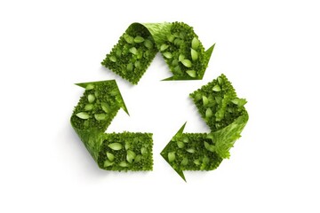 Environmentally friendly recycling concept. 3D rendering of the green icon. Generated by AI