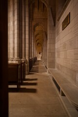 Sidewalk of the interior of a cathedral