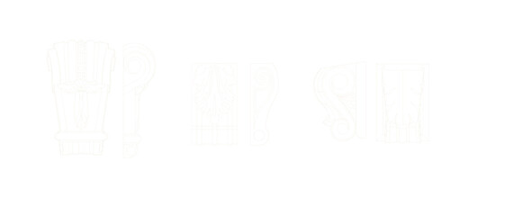 Vector sketch of Greek roman classic home accessories architectural design illustration design