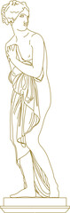Vector sketch illustration design of classical detail roman greek roman deity statue design