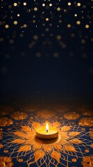 Diwali light festival banner background