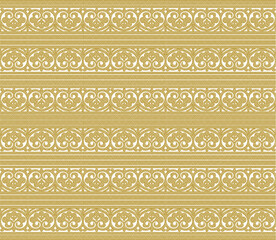 Vector sketch illustration of traditional classic roman greek byzantium vintage gold pattern baground pattern design