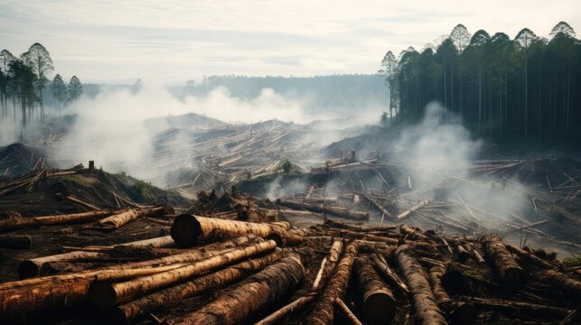 Deforestation. Threats to Earth's Biodiversity and Increasing Carbon Dioxide Emissions into the Atmosphere