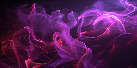 Fototapeta premium Neon Liquid Smoke Purple Color Very Detailed Abstract Background AI Generative