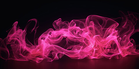 Pink Color Neon Liquid Smoke Very Detailed Abstract Background AI Generative