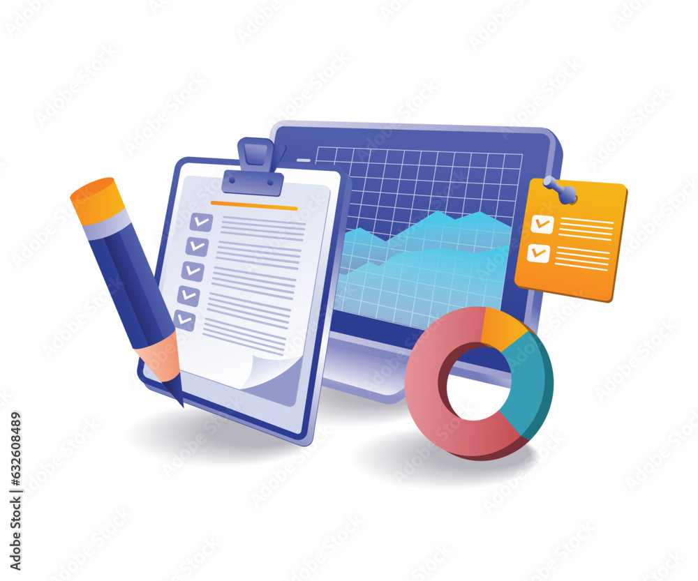 Poster computer data analysis checklist business