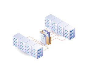 Cloud server stores a lot of data folders