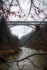 Misty Autumn Beauty: Schwarzwasser-Br&uuml;cker near Schwarzenburg, Bern, Switzerland