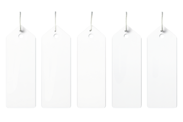 Empty label isolated on white or transparent background cutout. Generative AI