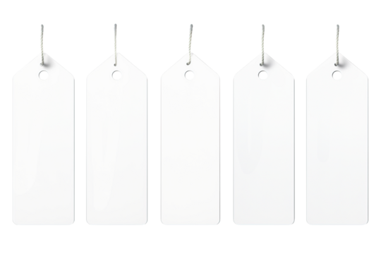 Empty label isolated on white or transparent background cutout. Generative AI