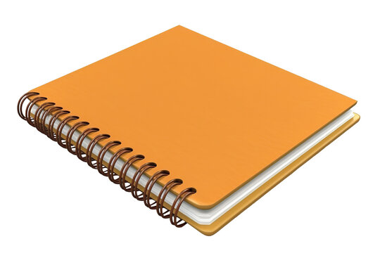 Spiral notebook isolated on white or transparent background cutout. Generative AI