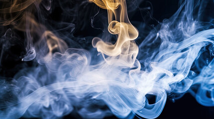Fototapeta premium Very Detailed of Cyan Color Neon Liquid Smoke Abstract Background AI Generative