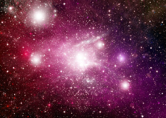 galaxy in a free space. 3D rendering